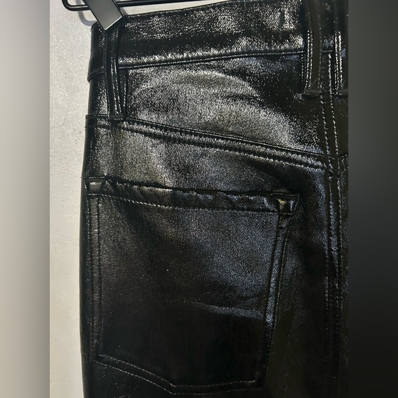 We the Free Phoenix Coated Skinny Jeans in Liquid Black SZ 25 - Picture 10 of 11
